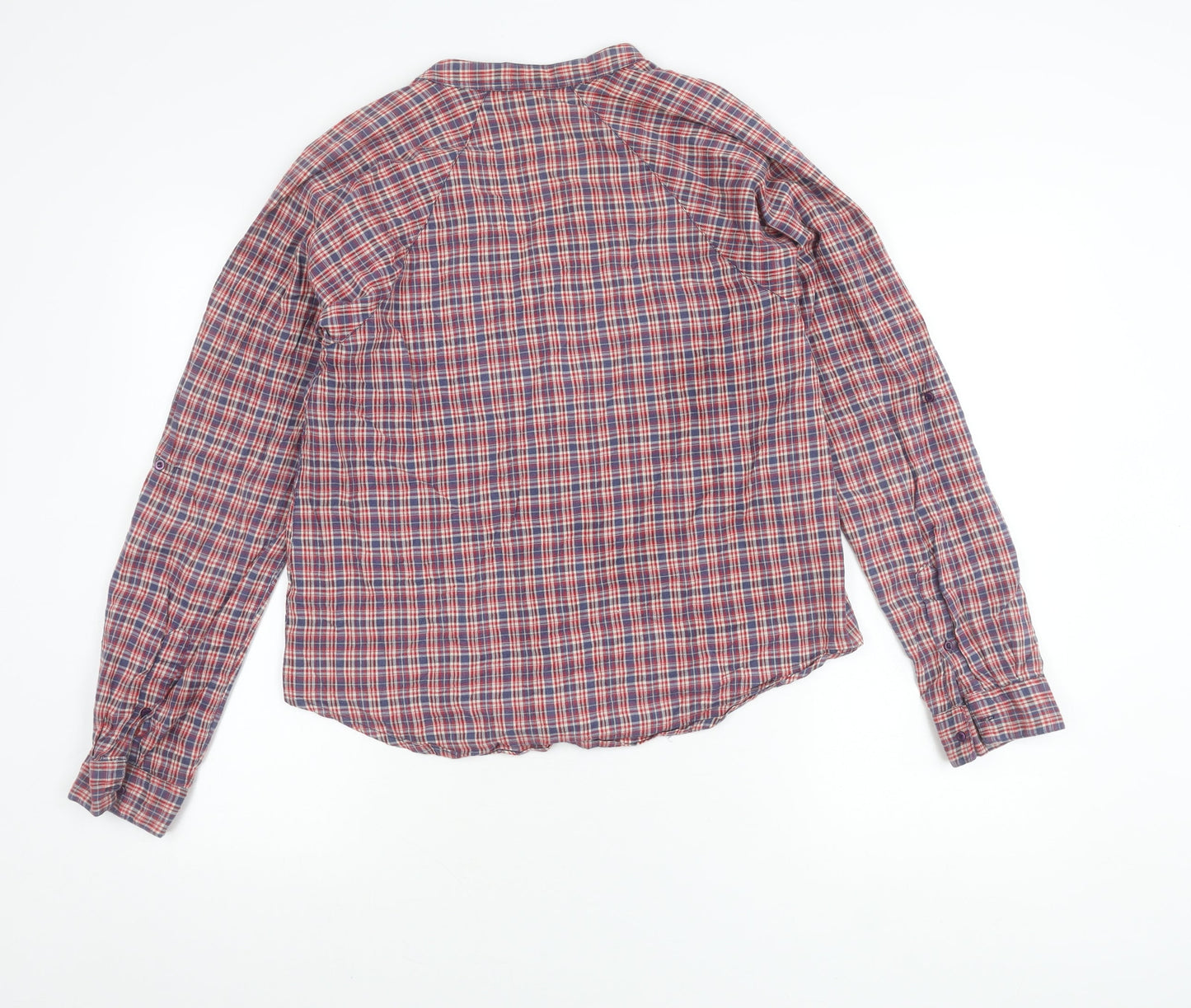 Womens UK Size 12 Topshop Red Basic Button-Up