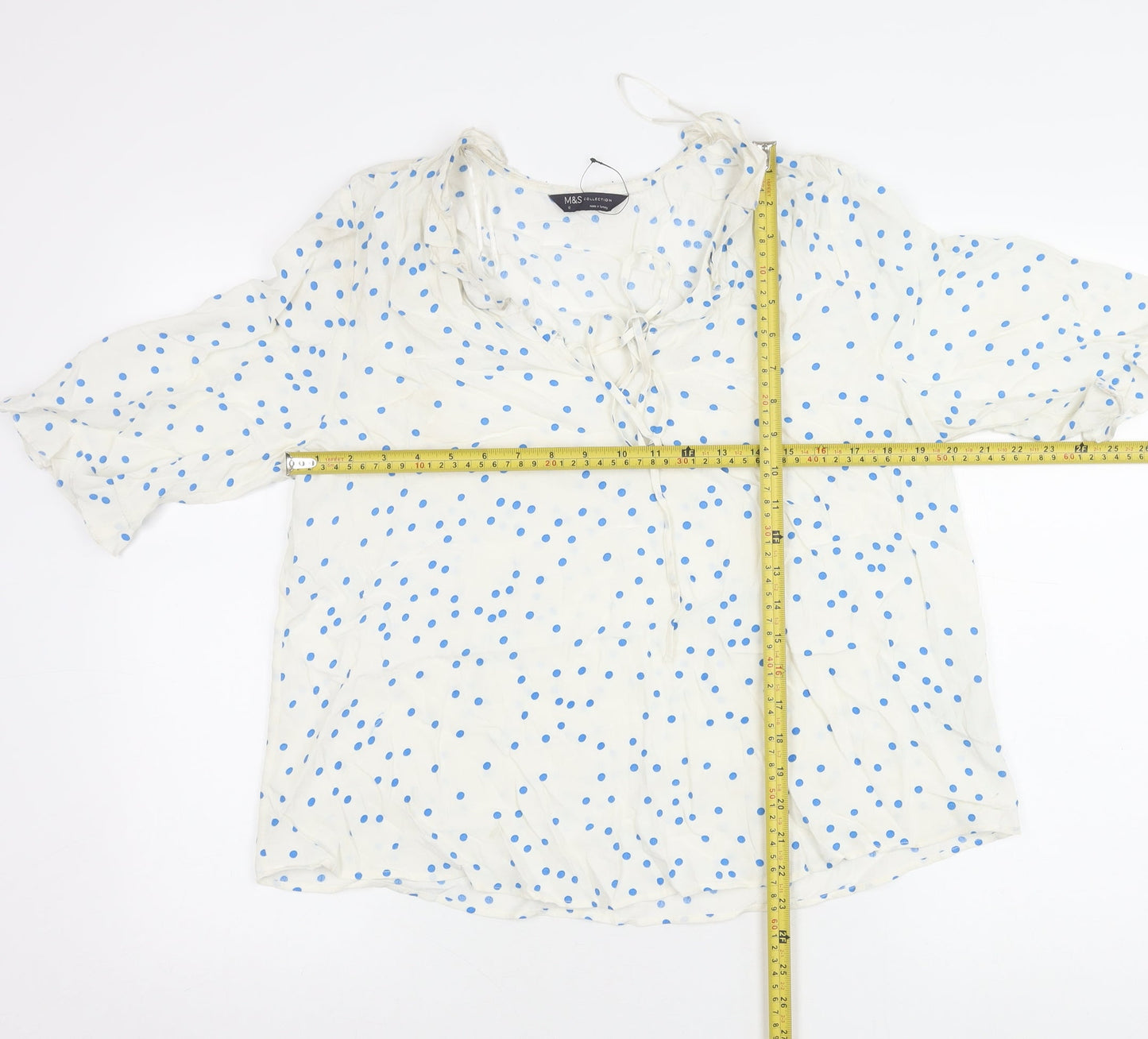 Womens UK Size 12 Marks and Spencer Ivory Tunic Blouse