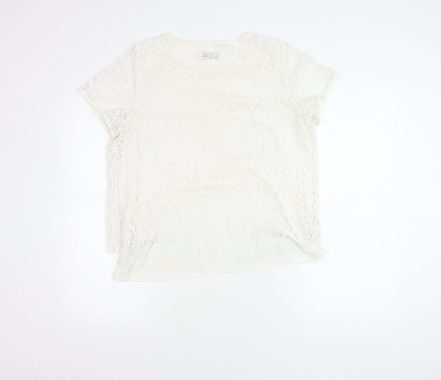 Womens UK Size 14 Marks and Spencer Ivory Basic Blouse