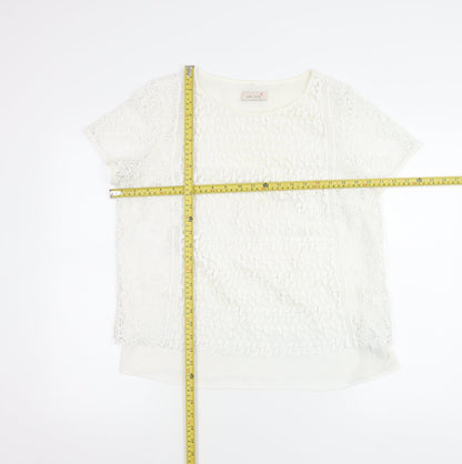 Womens UK Size 14 Marks and Spencer Ivory Basic Blouse