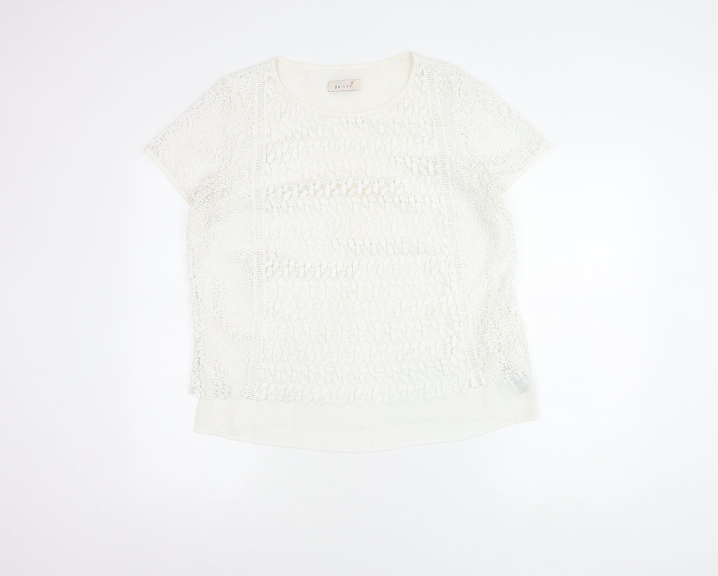 Womens UK Size 14 Marks and Spencer Ivory Basic Blouse