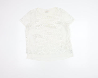 Womens UK Size 14 Marks and Spencer Ivory Basic Blouse