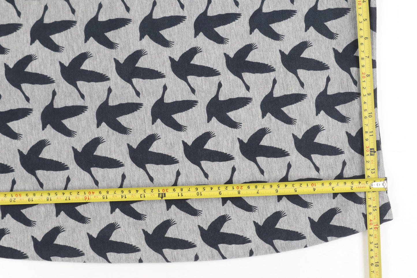 H&M Women’s Grey Bird Print Jersey Pencil Skirt Size 12