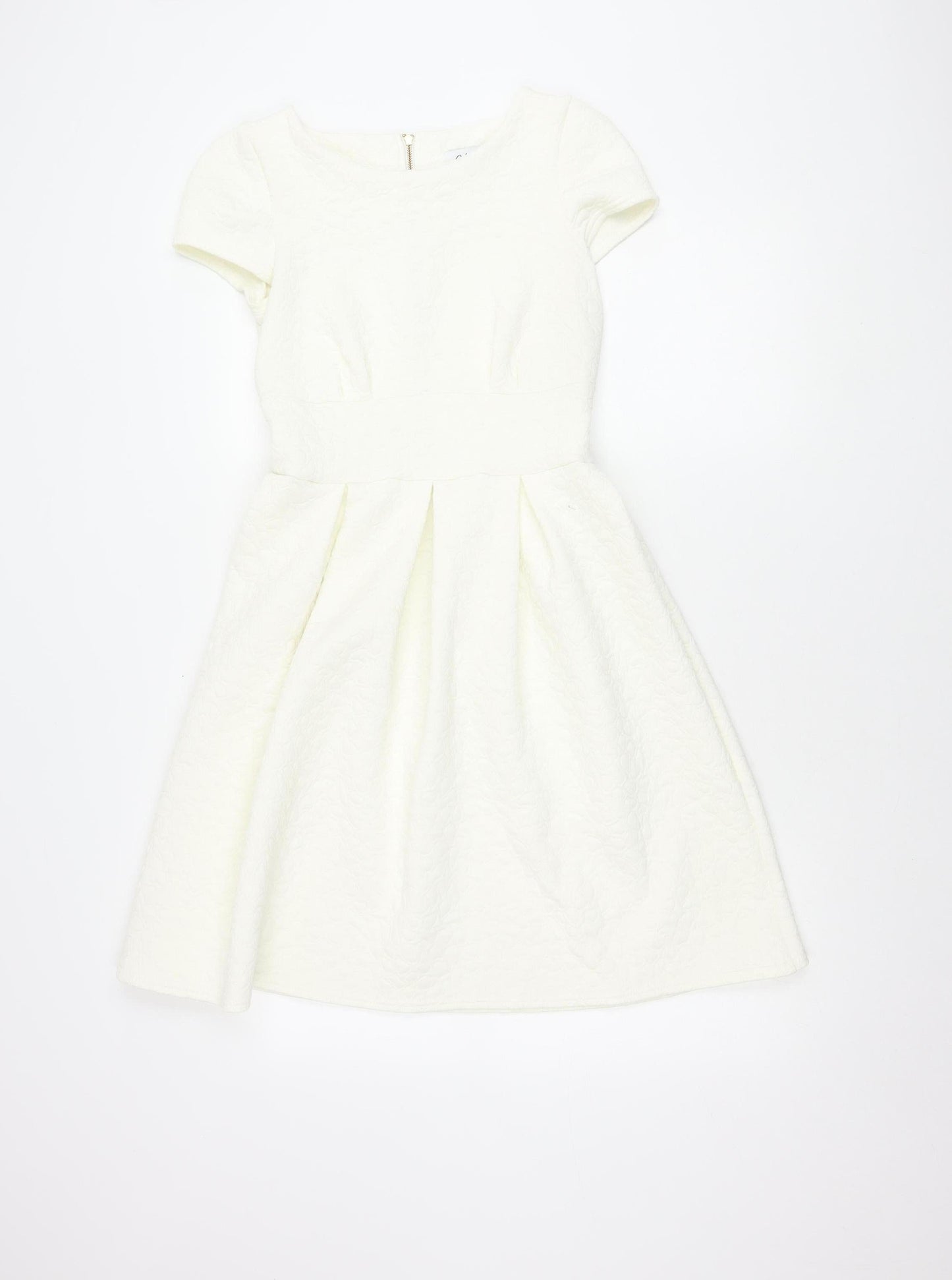 Closet London Women’s White Size 8 Fit & Flare Knee Length Dress