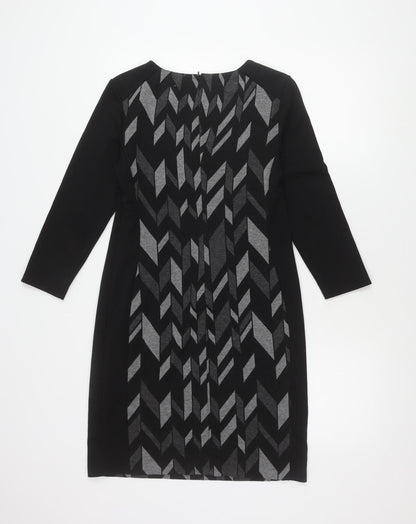 Principles by Ben de Lisi Women’s Black Geometric Sheath Dress Size 8