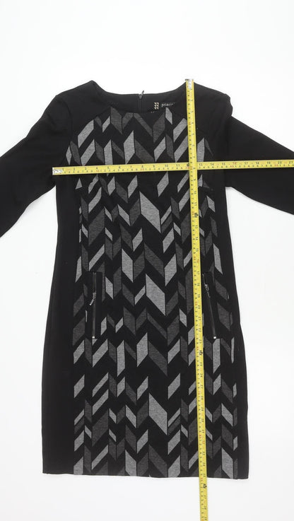 Principles by Ben de Lisi Women’s Black Geometric Sheath Dress Size 8