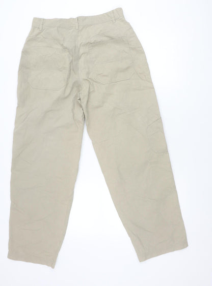 TWENTY 24 FOUR Men's Beige Cargo Trousers S Cotton Nylon Casual