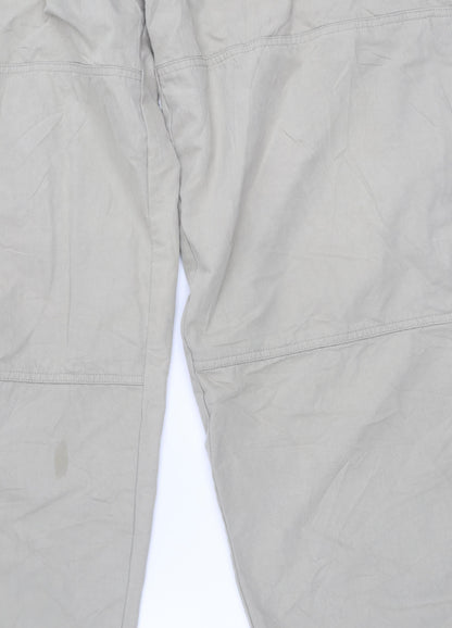 TWENTY 24 FOUR Men's Beige Cargo Trousers S Cotton Nylon Casual