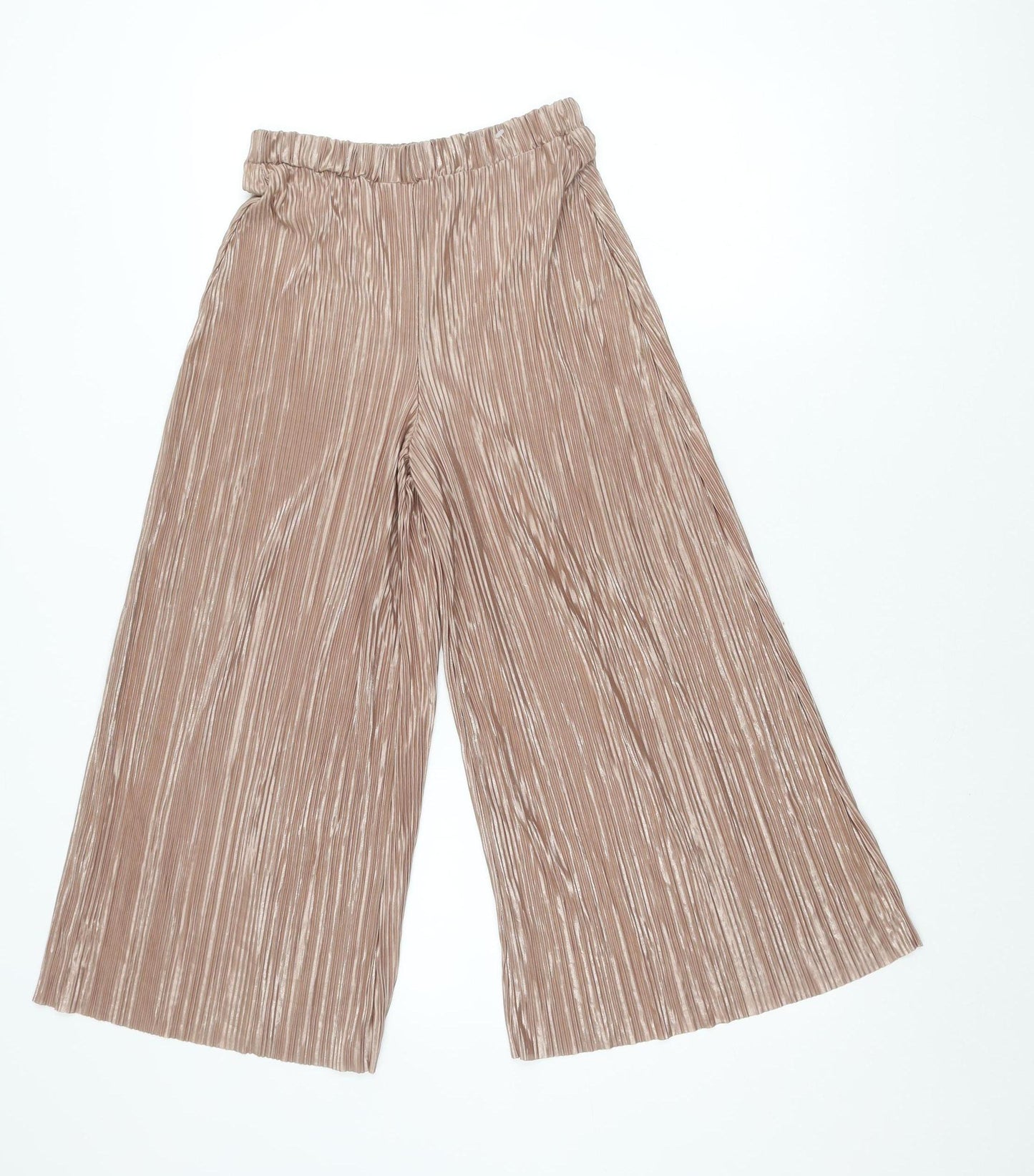 Womens UK Size 8 Boohoo Regular Fit Culottes Brown Trousers