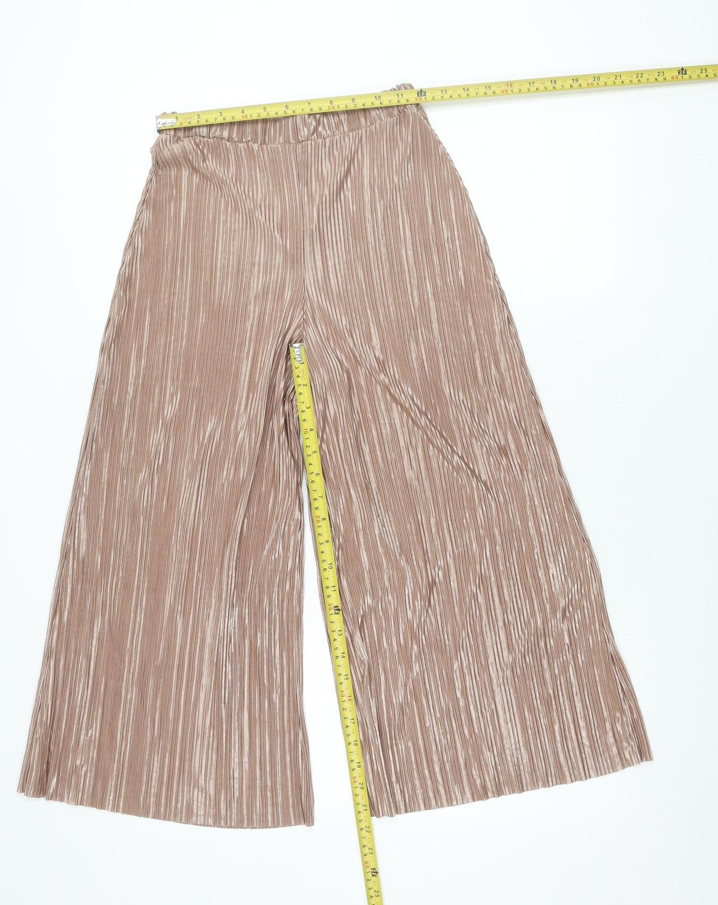 Womens UK Size 8 Boohoo Regular Fit Culottes Brown Trousers