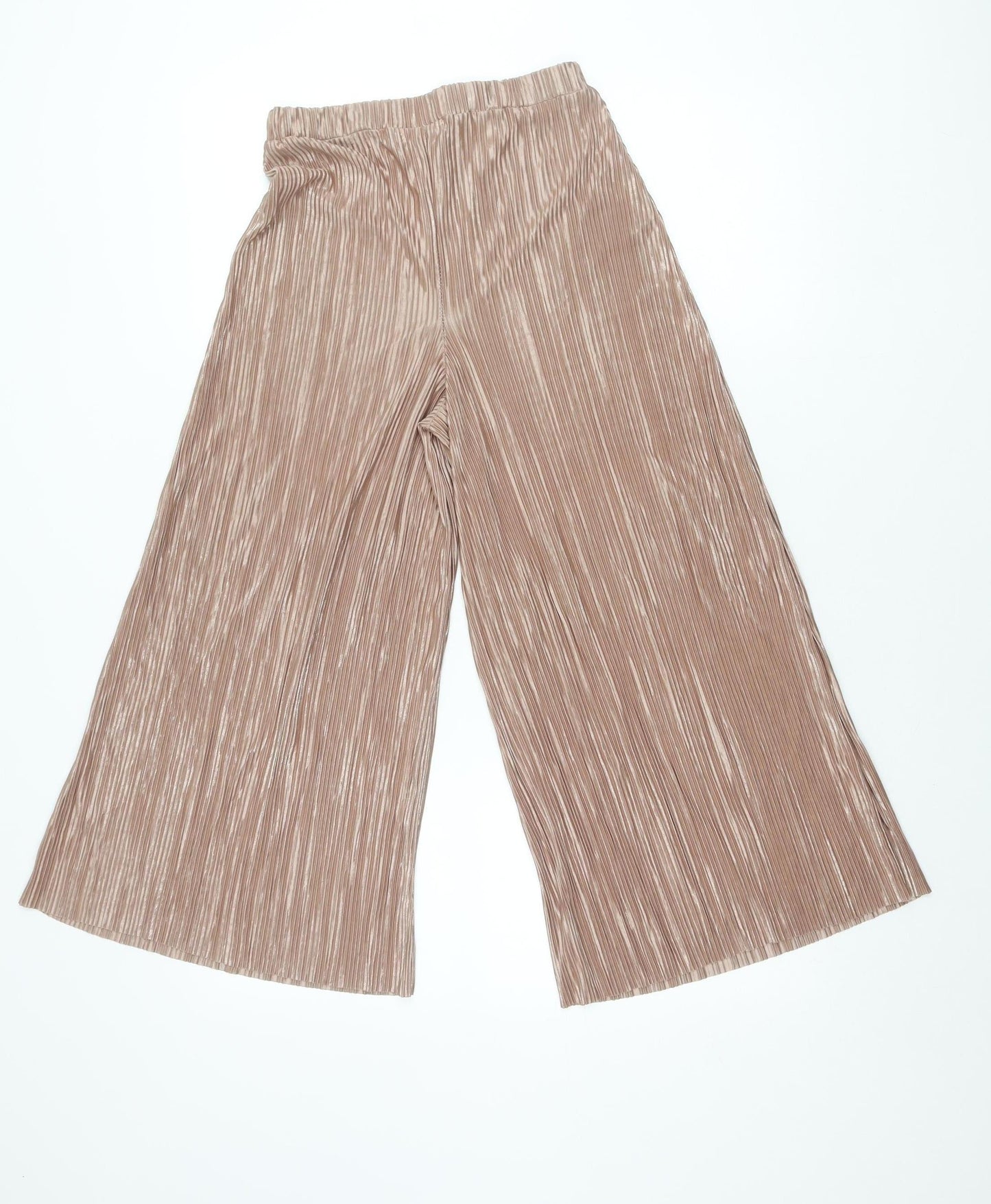 Womens UK Size 8 Boohoo Regular Fit Culottes Brown Trousers