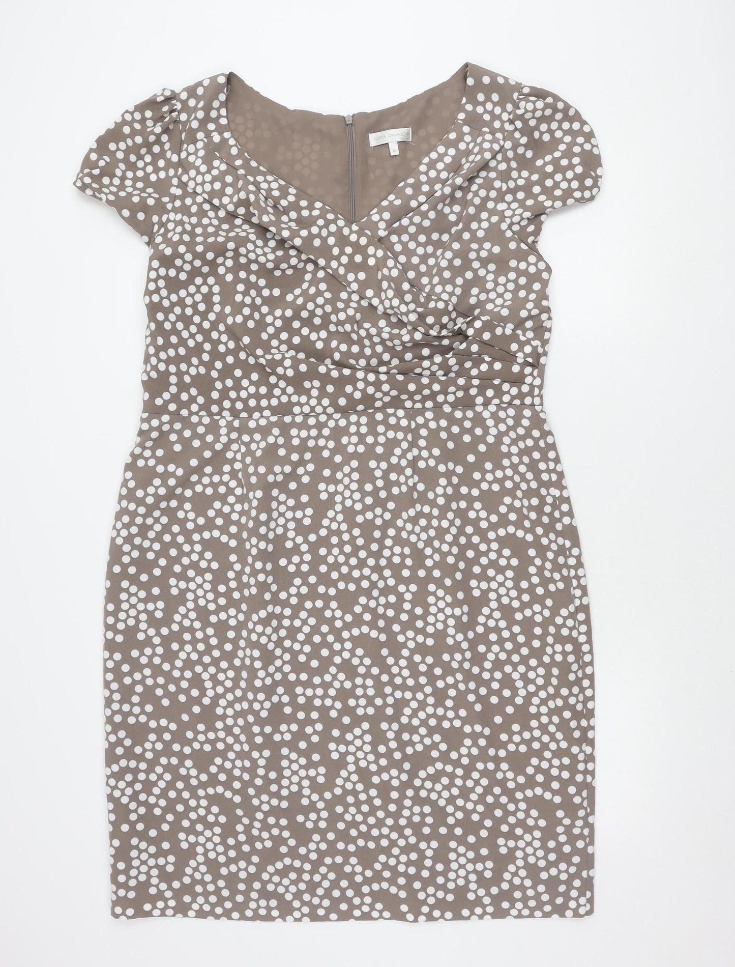 Rocha John Rocha Women’s Brown Polka Dot Sheath Dress Size 18