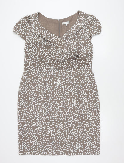 Rocha John Rocha Women’s Brown Polka Dot Sheath Dress Size 18