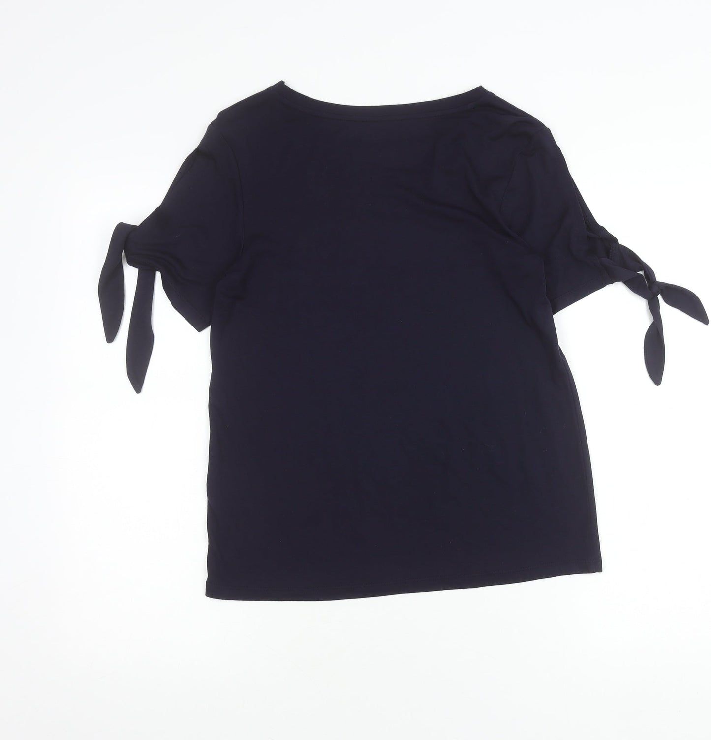 Womens UK Size 6 Warehouse Blue Basic T-Shirt