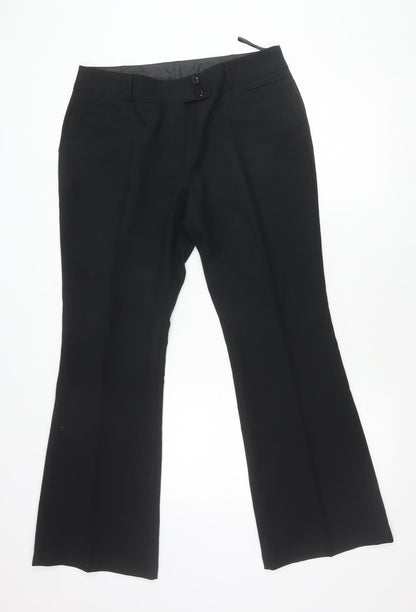 Womens UK Size 14 Dorothy Perkins Regular Fit Dress Pants Black Trousers