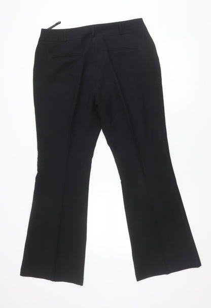 Womens UK Size 14 Dorothy Perkins Regular Fit Dress Pants Black Trousers