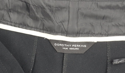 Womens UK Size 14 Dorothy Perkins Regular Fit Dress Pants Black Trousers