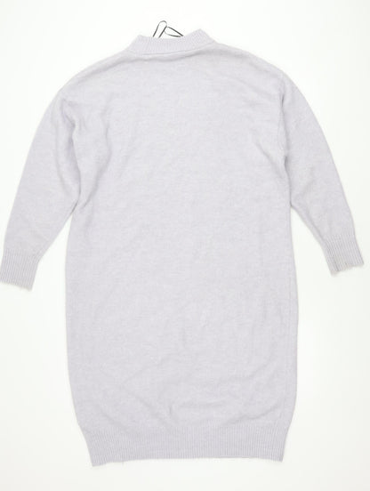 Monki Women’s Purple Crew Neck Long Sleeve Pullover Jumper S