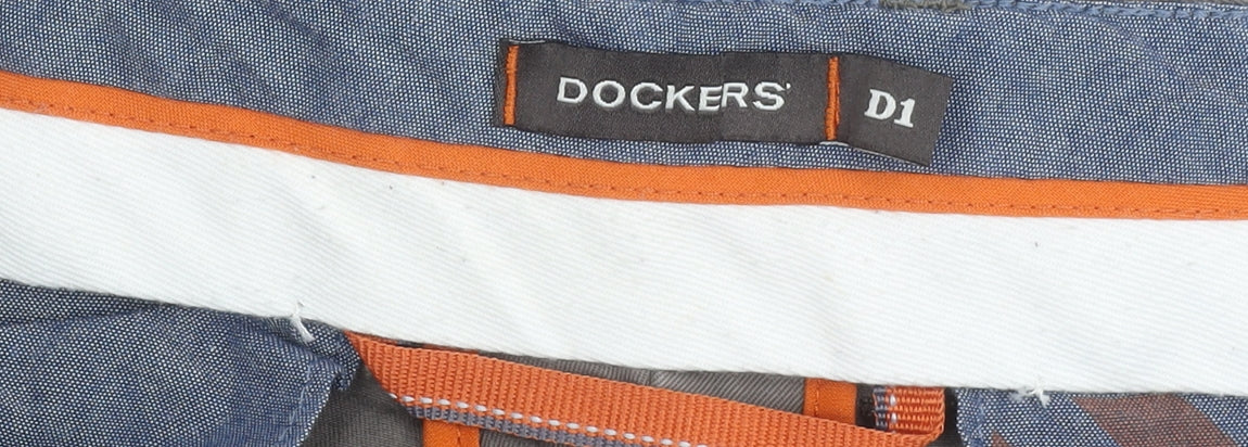 Dockers D1 Men's Brown Chino Slim Fit Trousers 32x30 Straight Leg