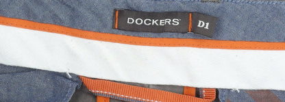 Dockers D1 Men's Brown Chino Slim Fit Trousers 32x30 Straight Leg