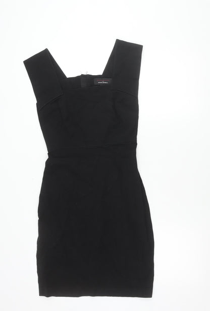 Banana Republic Women Black Size 10 Sheath Dress Stretch Lined