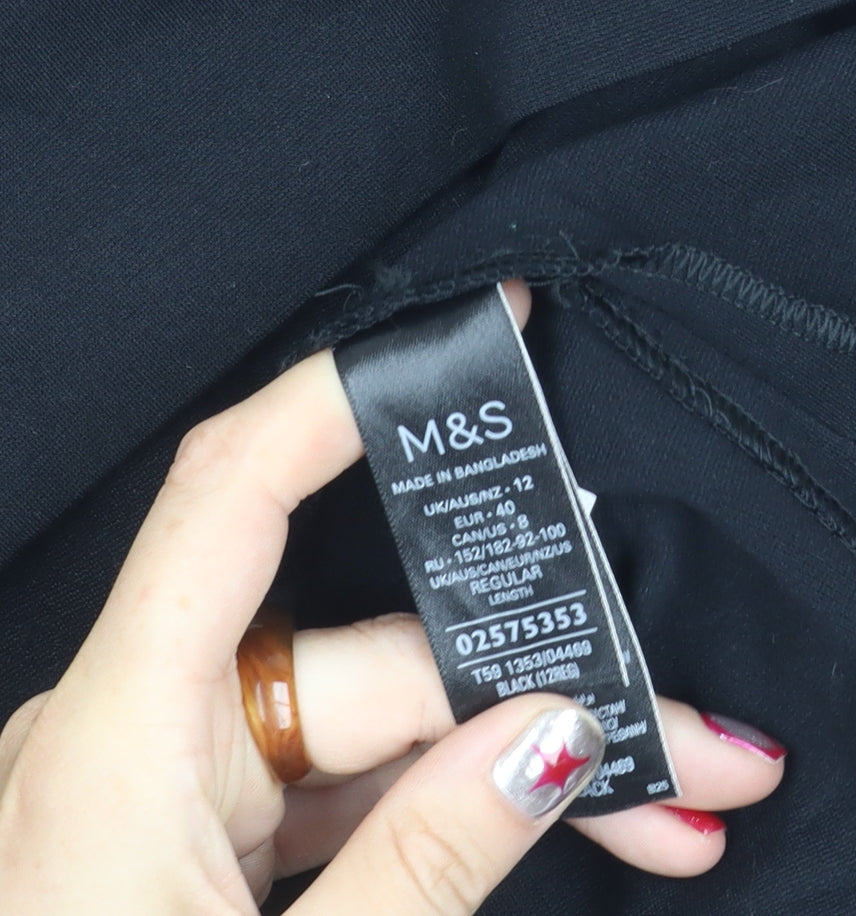 Marks and Spencer Women’s Black Size 12 High Rise Pencil Skirt