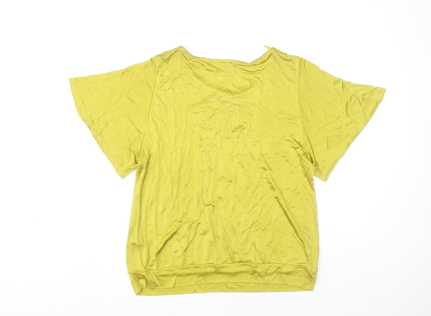 Womens UK Size 16 Monsoon Yellow Basic T-Shirt