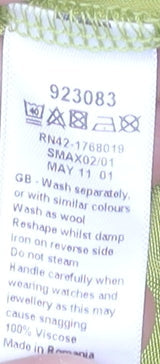 Womens UK Size 16 Monsoon Yellow Basic T-Shirt