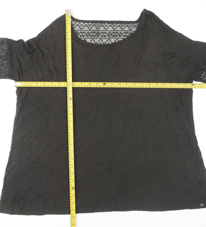 Womens UK Size 14 Saltrock Black Tunic Blouse