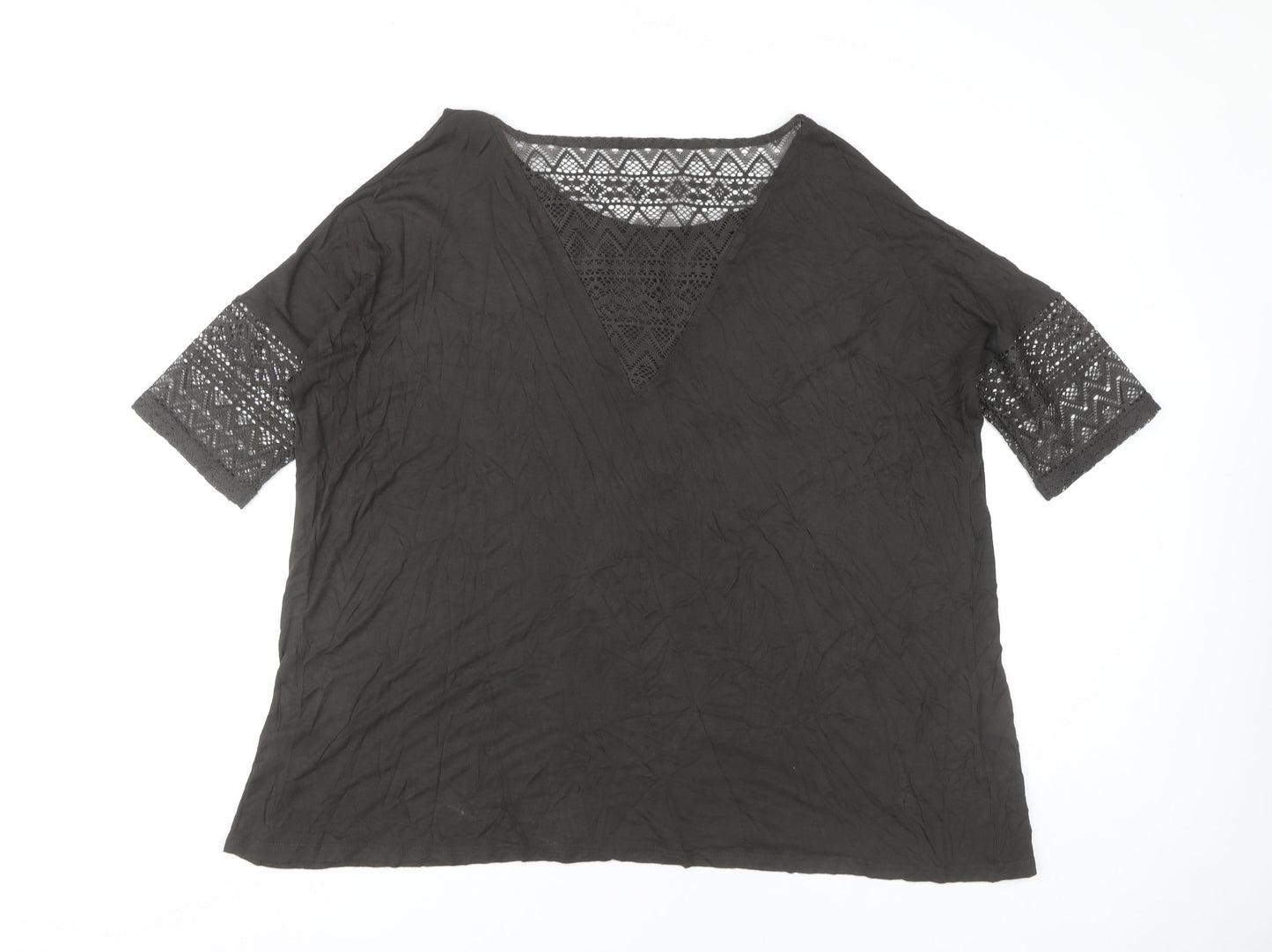 Womens UK Size 14 Saltrock Black Tunic Blouse