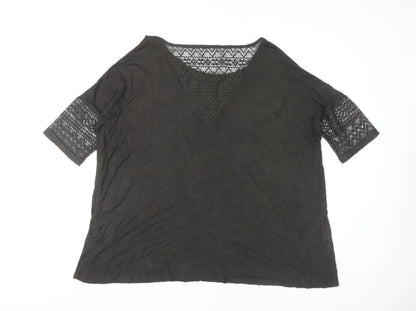 Womens UK Size 14 Saltrock Black Tunic Blouse