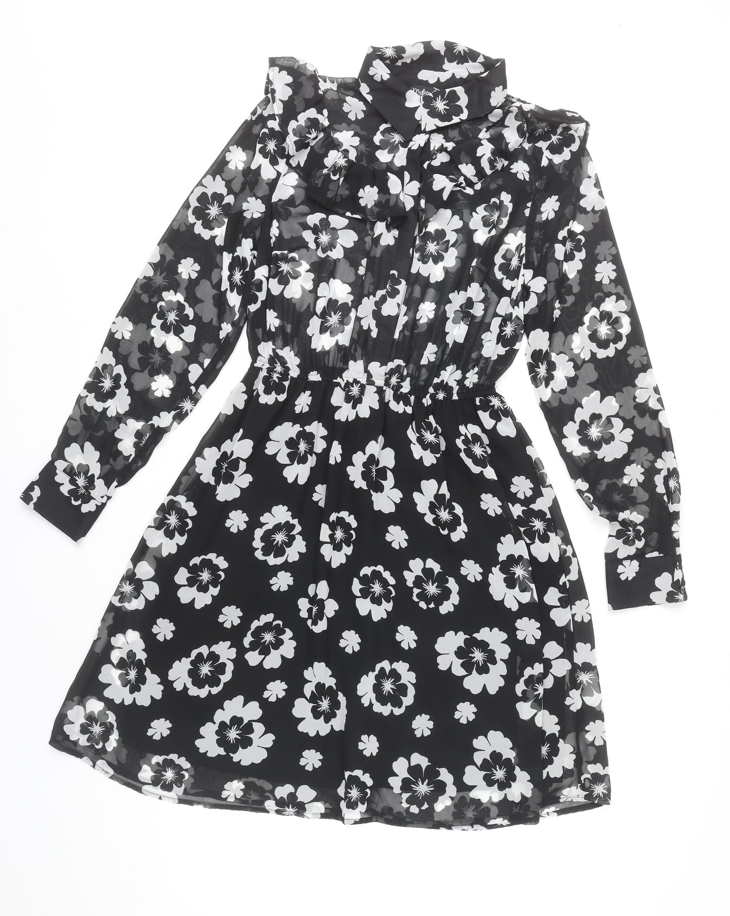 Myleene Klass Women’s Black Floral A-Line Dress Size 12