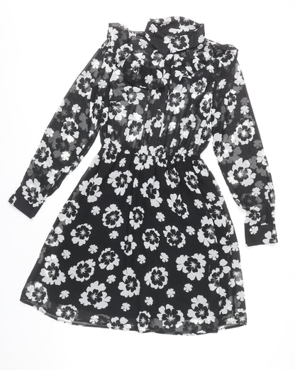 Myleene Klass Women’s Black Floral A-Line Dress Size 12
