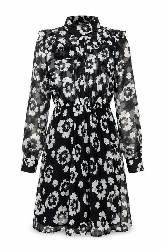 Myleene Klass Women’s Black Floral A-Line Dress Size 12