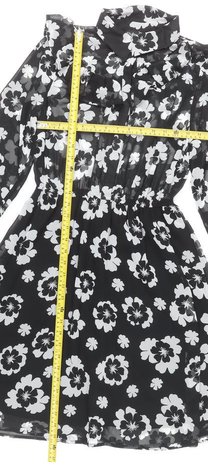 Myleene Klass Women’s Black Floral A-Line Dress Size 12