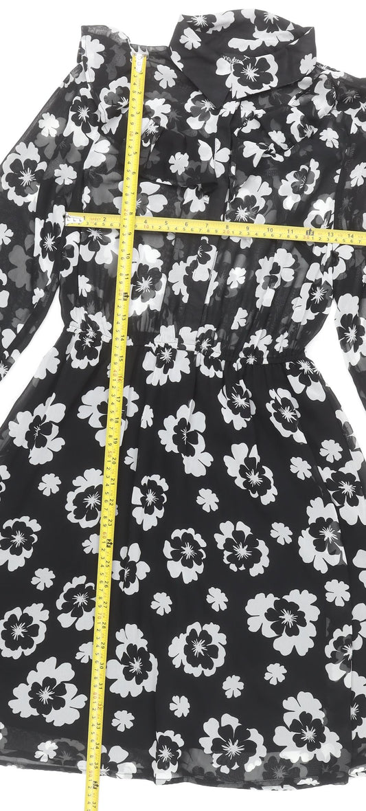 Myleene Klass Women’s Black Floral A-Line Dress Size 12