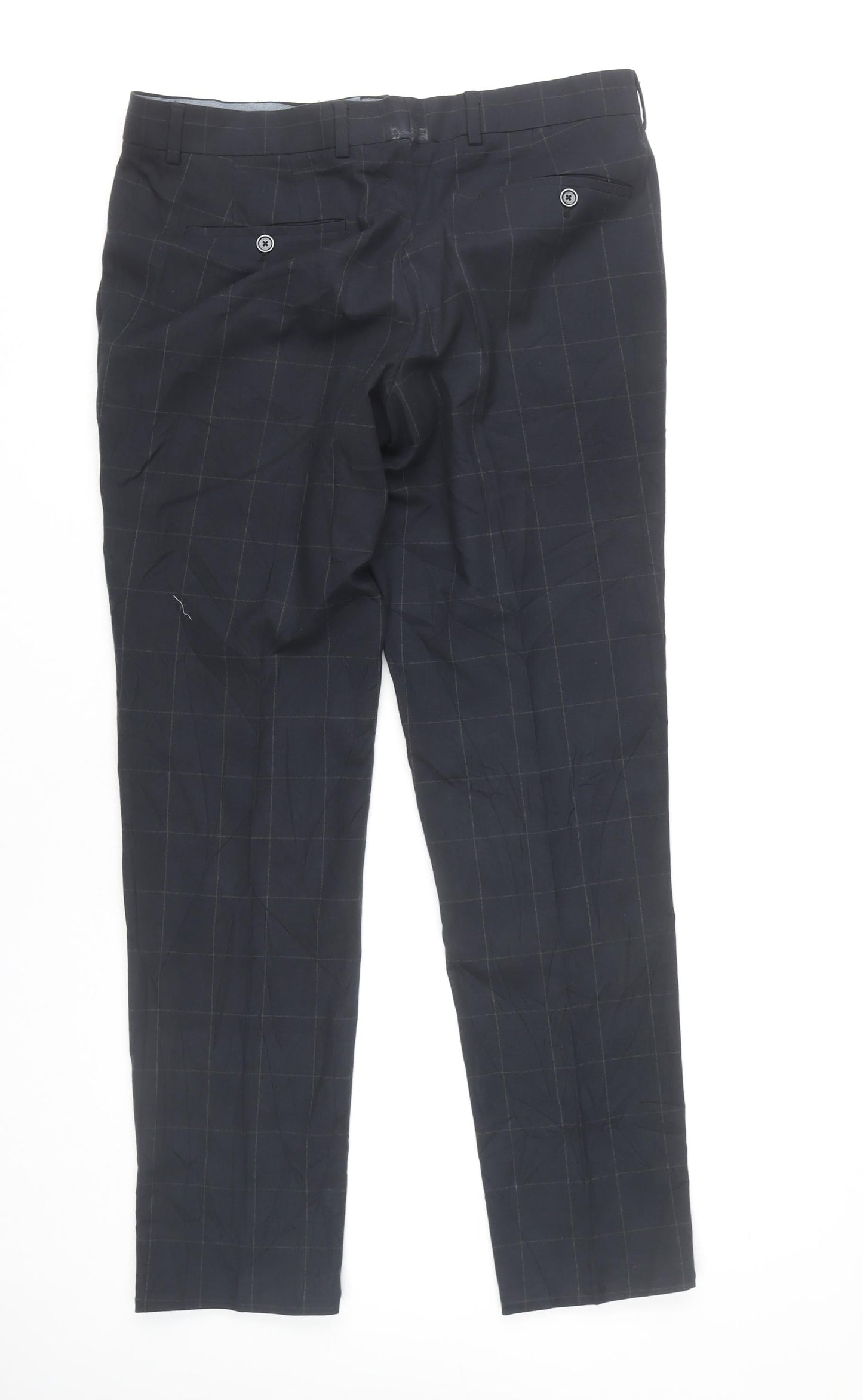 The Spitalfields Clothing Co. Womens Black Check Dress Pants 16 Regular