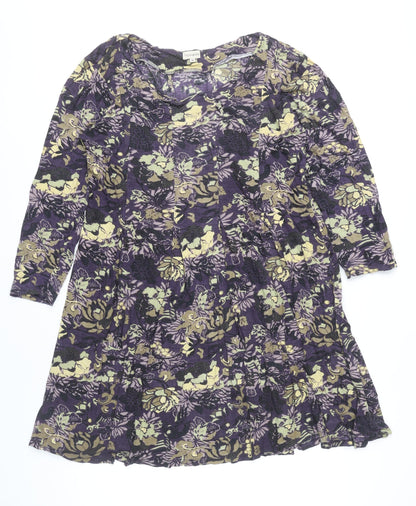 Nomads Women’s Multicoloured Floral A-Line Knee Dress Size 18 Viscose