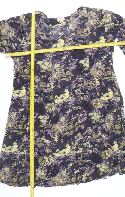 Nomads Women’s Multicoloured Floral A-Line Knee Dress Size 18 Viscose