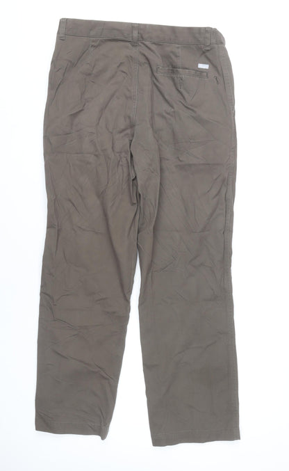 Marks and Spencer Men's Brown 34W 31L Regular Fit Chino Trousers