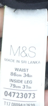 Marks and Spencer Men's Brown 34W 31L Regular Fit Chino Trousers