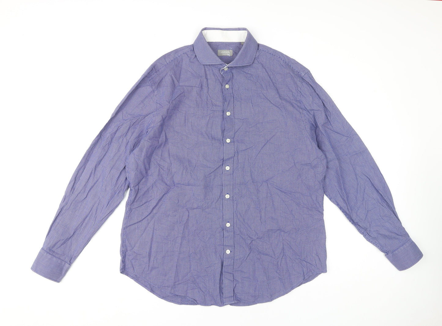 Mens UK Collar Size XL Jaeger Smart Purple  Dress Shirt
