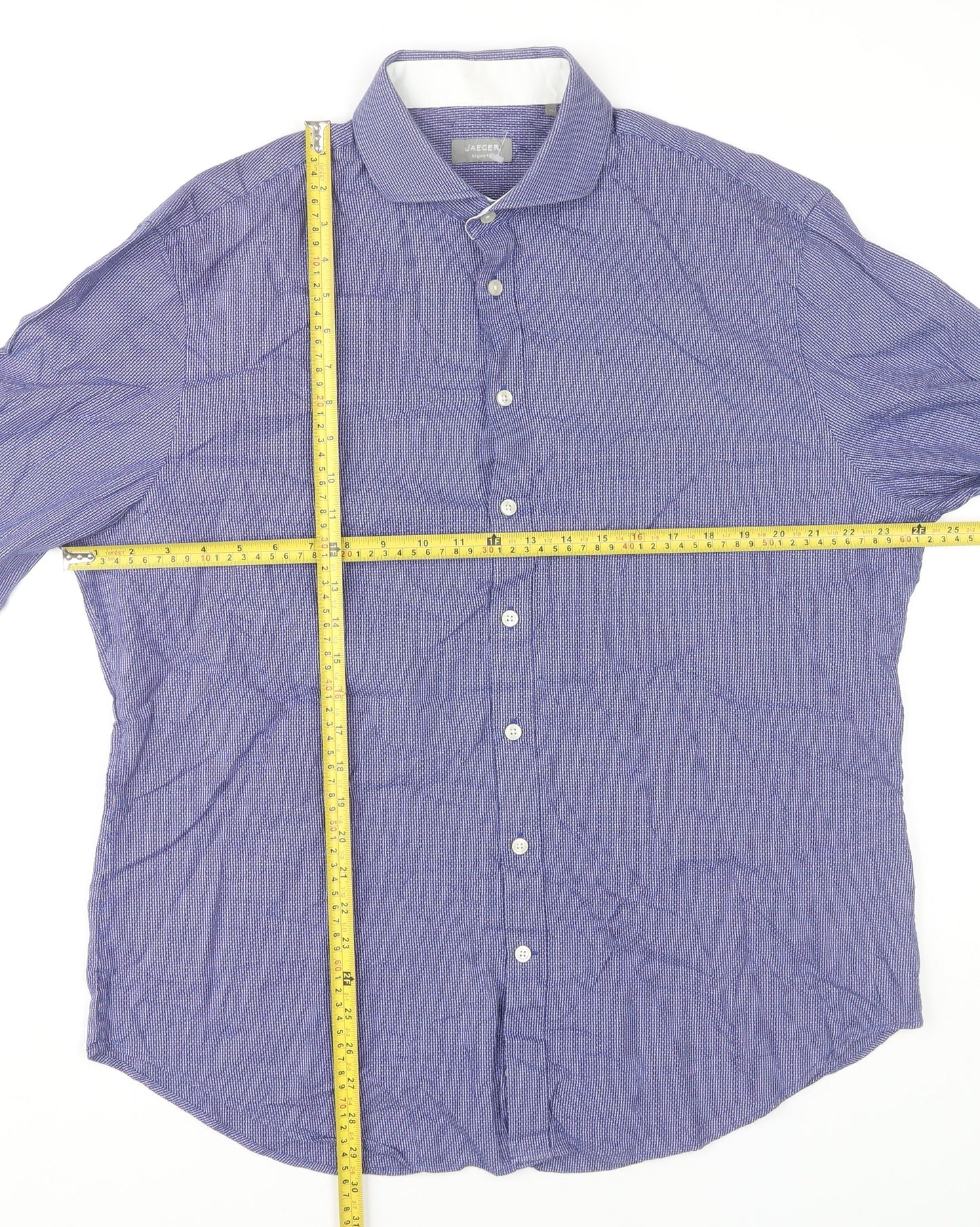 Mens UK Collar Size XL Jaeger Smart Purple  Dress Shirt
