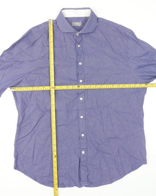 Mens UK Collar Size XL Jaeger Smart Purple  Dress Shirt