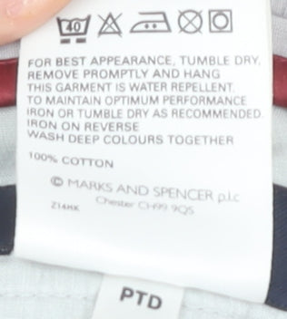 Marks and Spencer Men’s Grey Chino Trousers 36W 30L Regular Fit Cotton