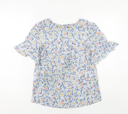Womens UK Size 10 Oasis Multicoloured Basic Blouse