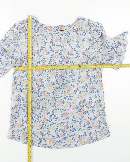 Womens UK Size 10 Oasis Multicoloured Basic Blouse