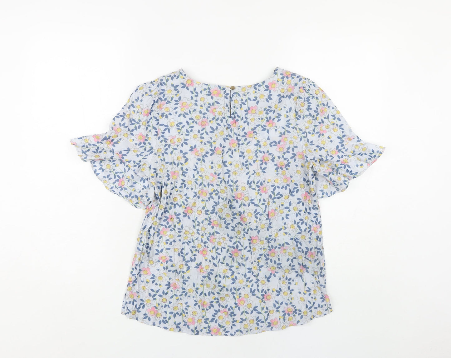 Womens UK Size 10 Oasis Multicoloured Basic Blouse