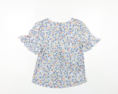 Womens UK Size 10 Oasis Multicoloured Basic Blouse