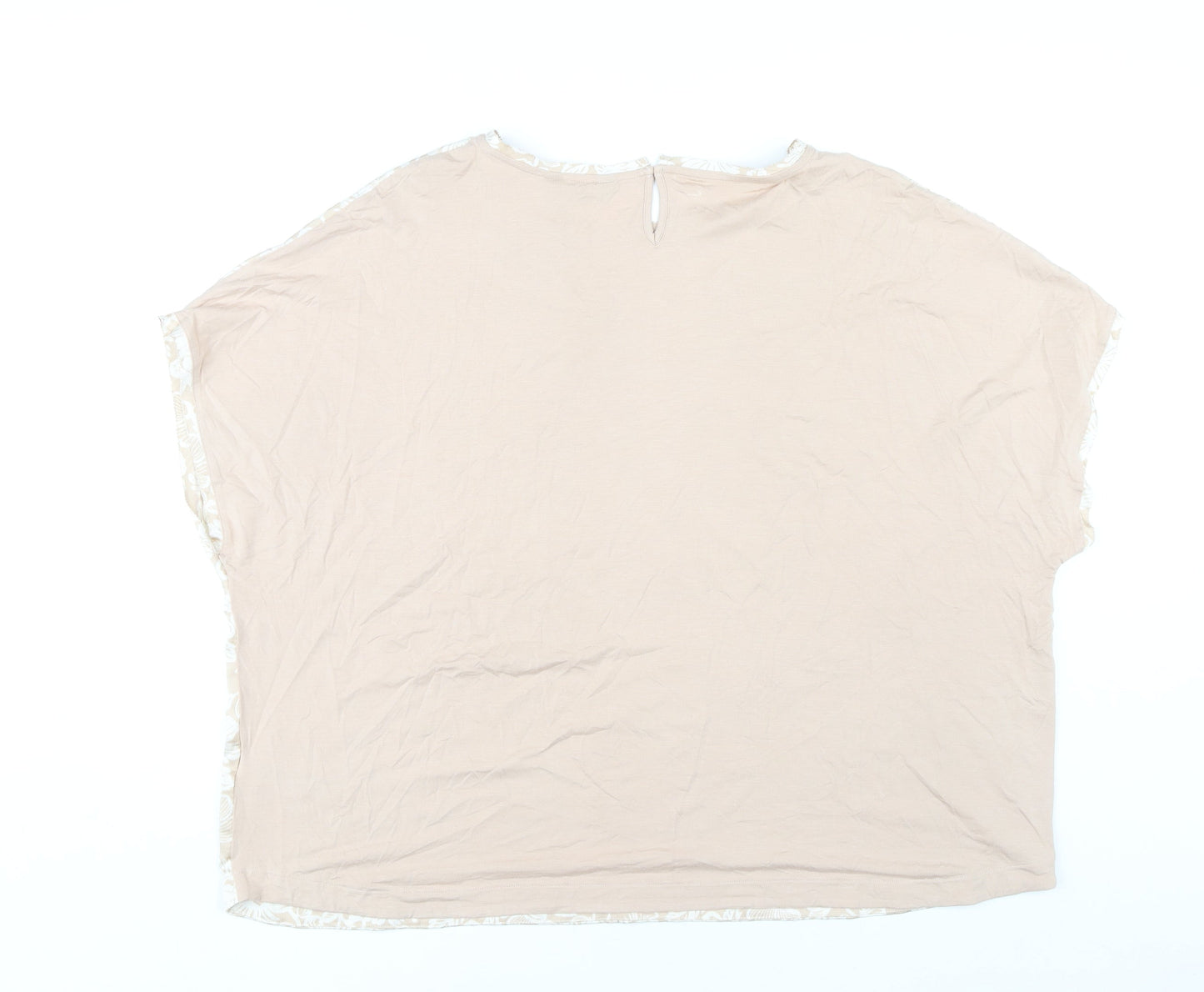 Womens UK Size 24 Marks and Spencer Beige Basic Blouse